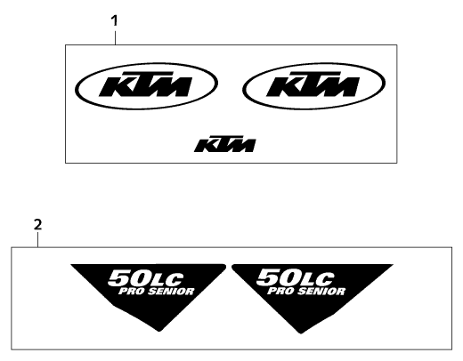 DECAL SET 50 SX LC 2001
