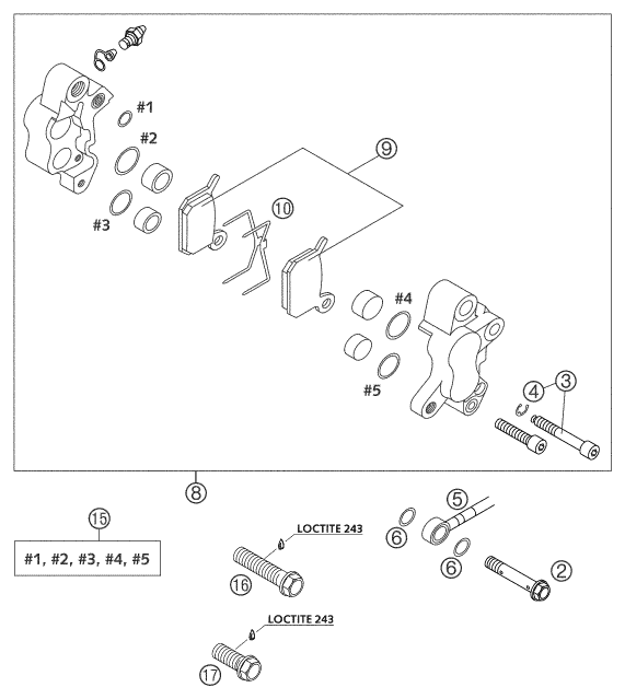 BRAKE CALIPER FRONT 50 LC BRAKE CALIPER FRONT 50 LC