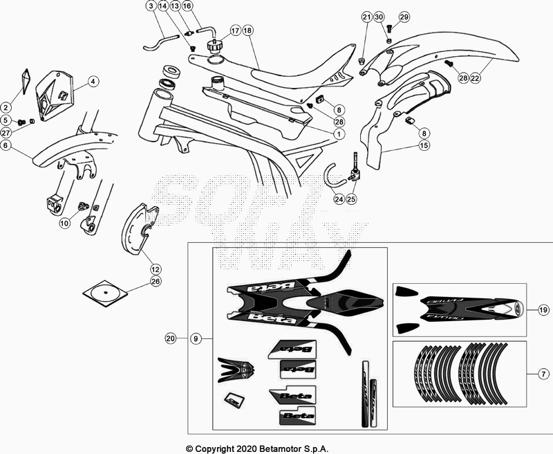 PLASTIC ACCESSORIES SEAT TANK