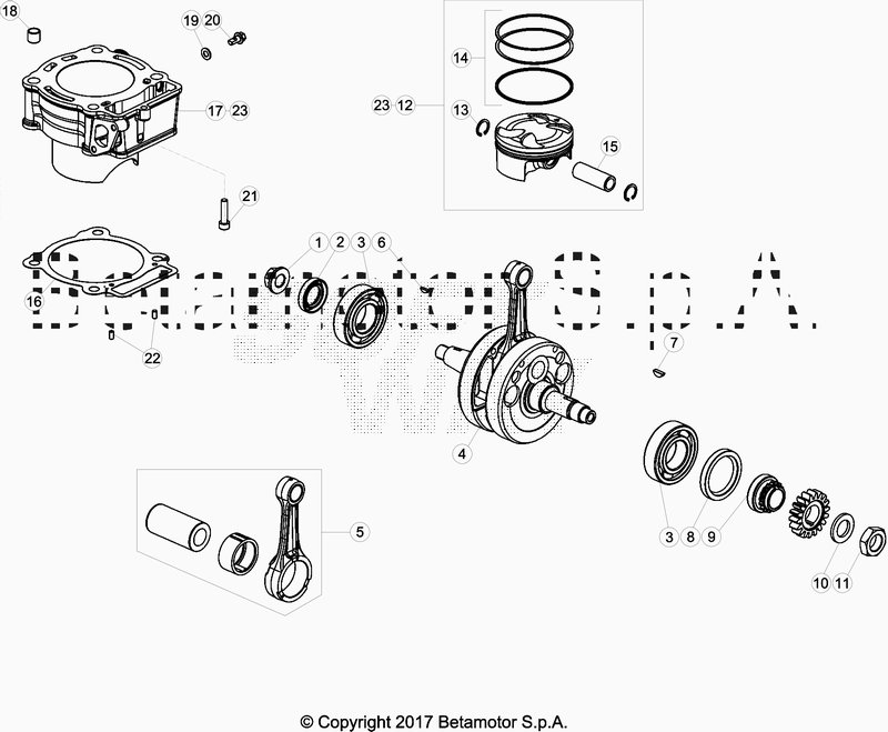 CRANKSHAFT PISTON BALANCER SHAFT