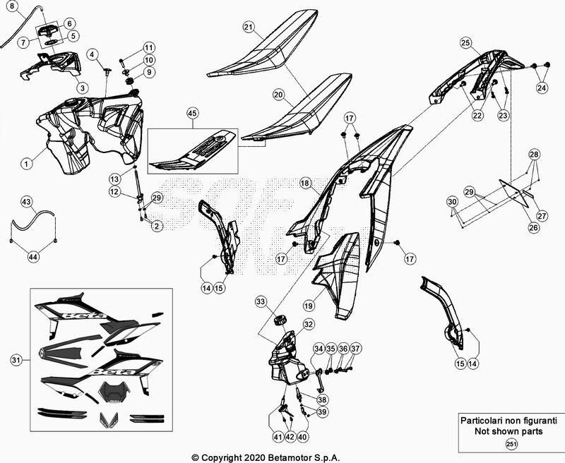PLASTIC ACCESSORIES SEAT TANK