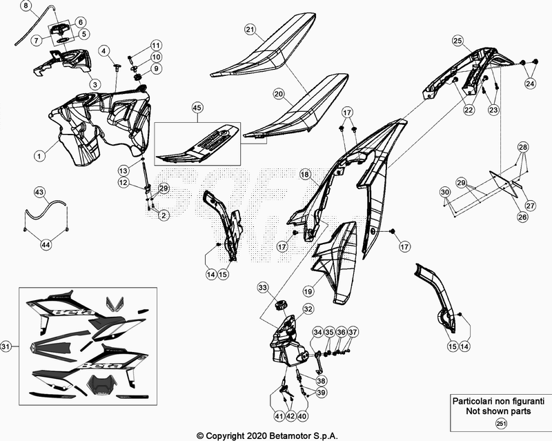 PLASTIC ACCESSORIES SEAT TANK