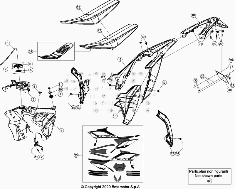 PLASTIC ACCESSORIES SEAT TANK