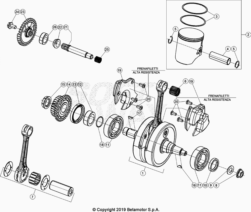 CRANKSHAFT PISTON BALANCER SHAFT