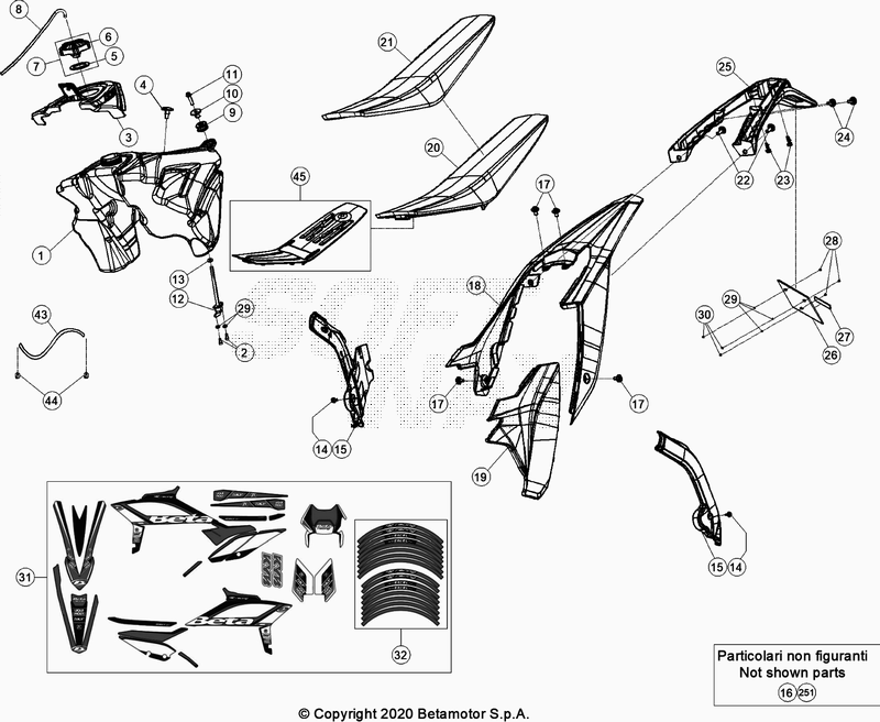 PLASTIC ACCESSORIES SEAT TANK