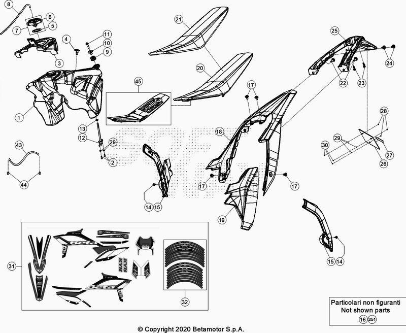 PLASTIC ACCESSORIES SEAT TANK