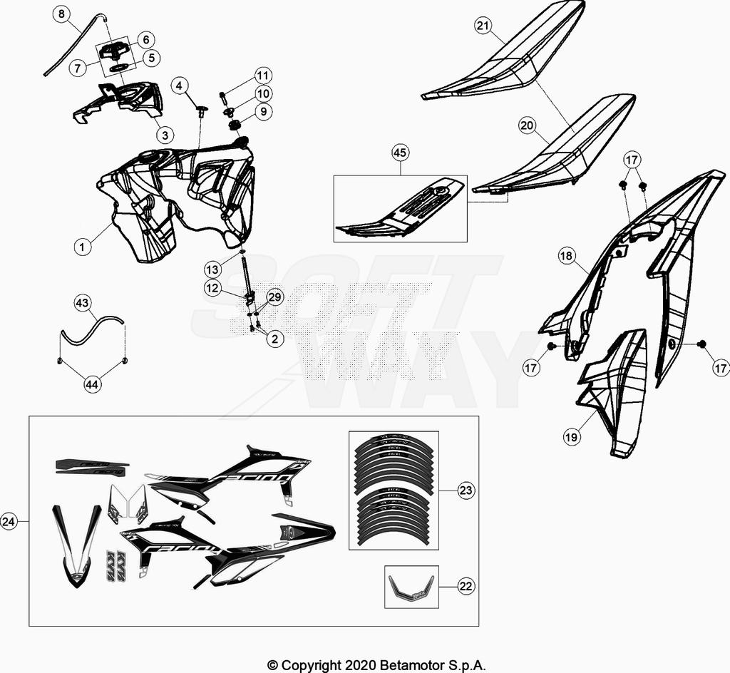 PLASTIC ACCESSORIES SEAT TANK