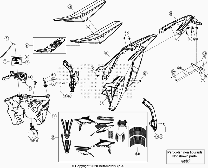 PLASTIC ACCESSORIES SEAT TANK