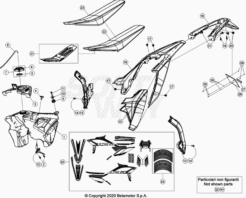 PLASTIC ACCESSORIES SEAT TANK