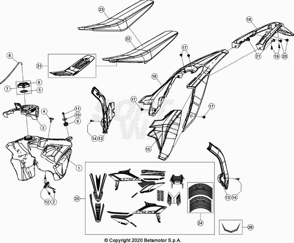 PLASTIC ACCESSORIES SEAT TANK