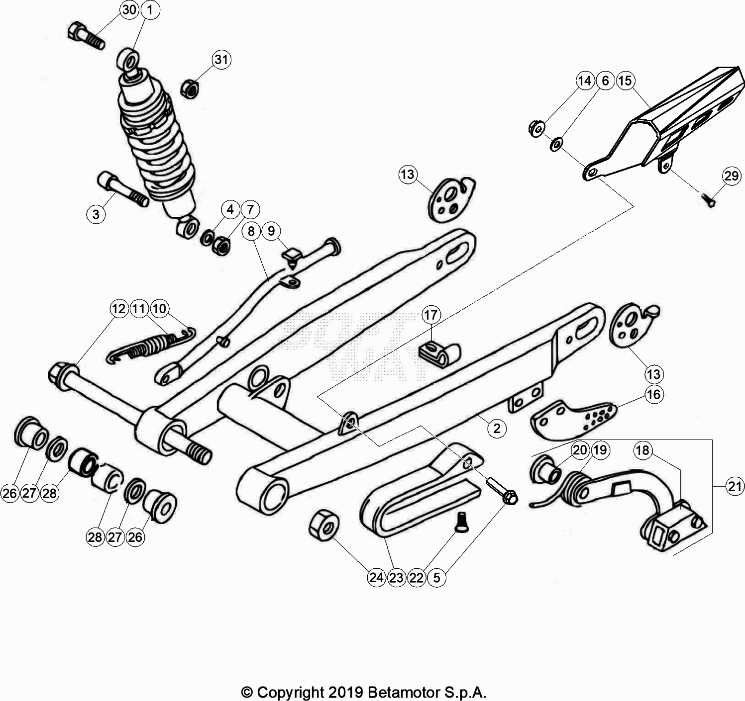 SWING ARM REAR SUSPENSION
