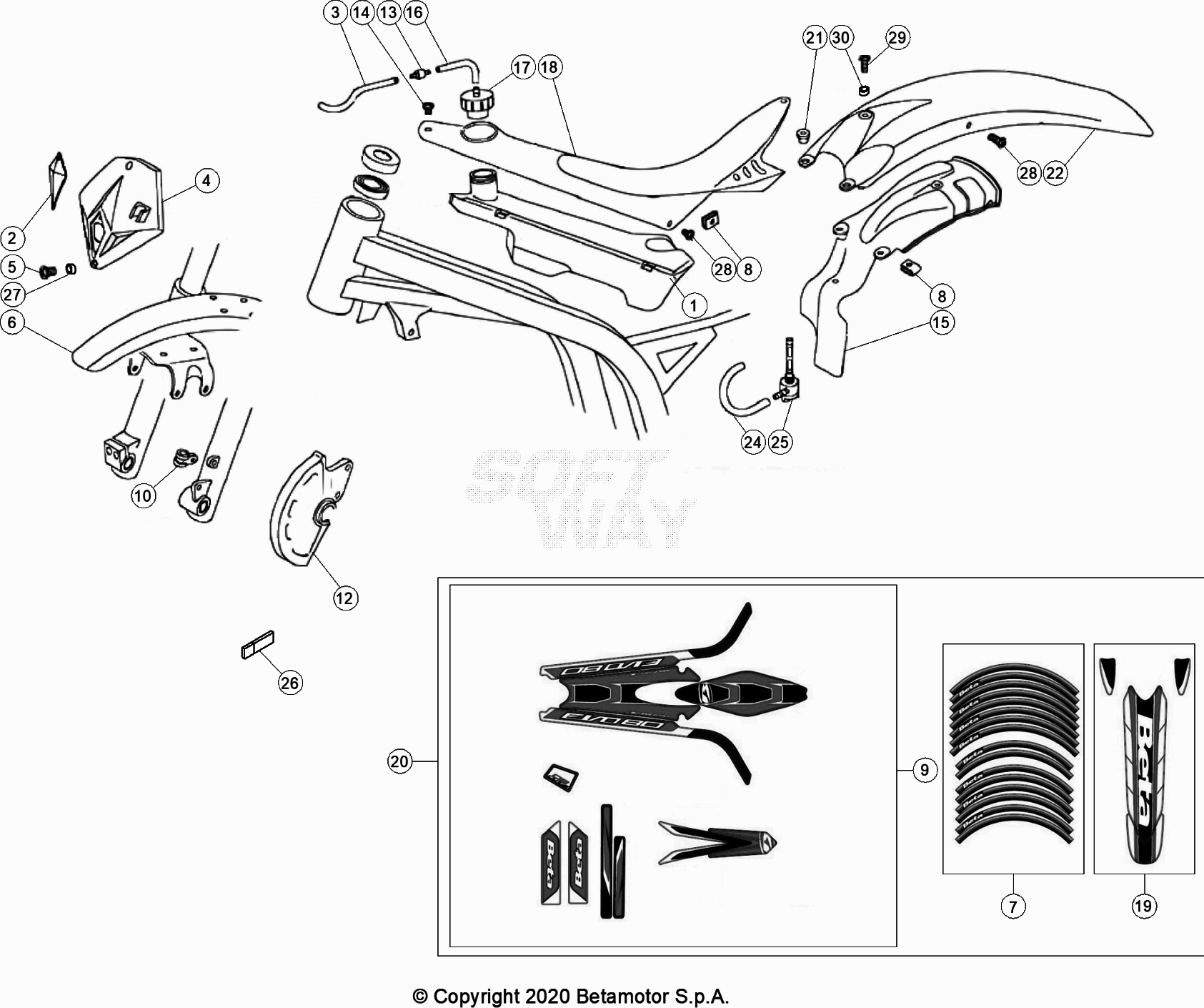 PLASTIC ACCESSORIES SEAT TANK