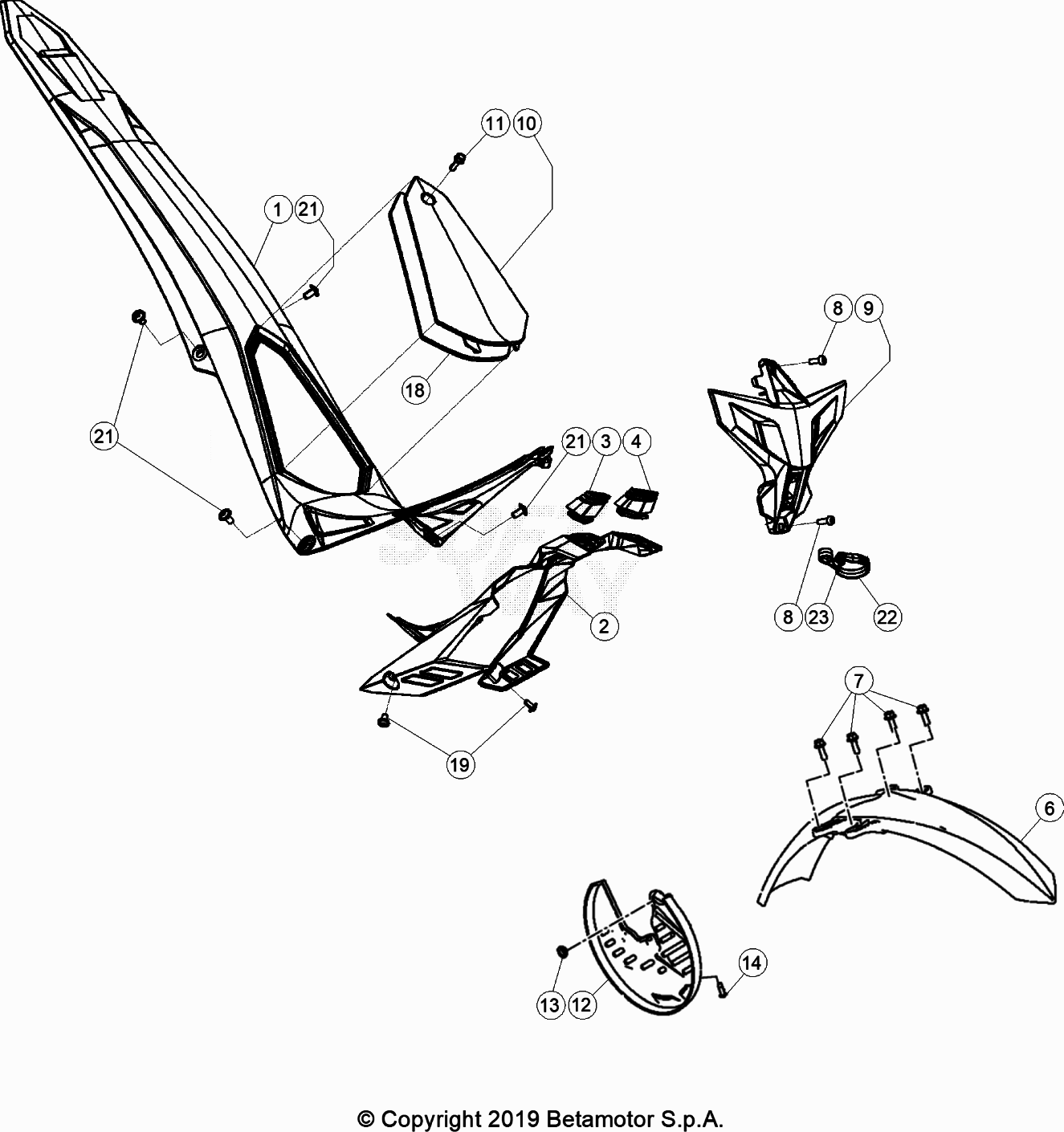 PLASTIC ACCESSORIES SEAT TANK