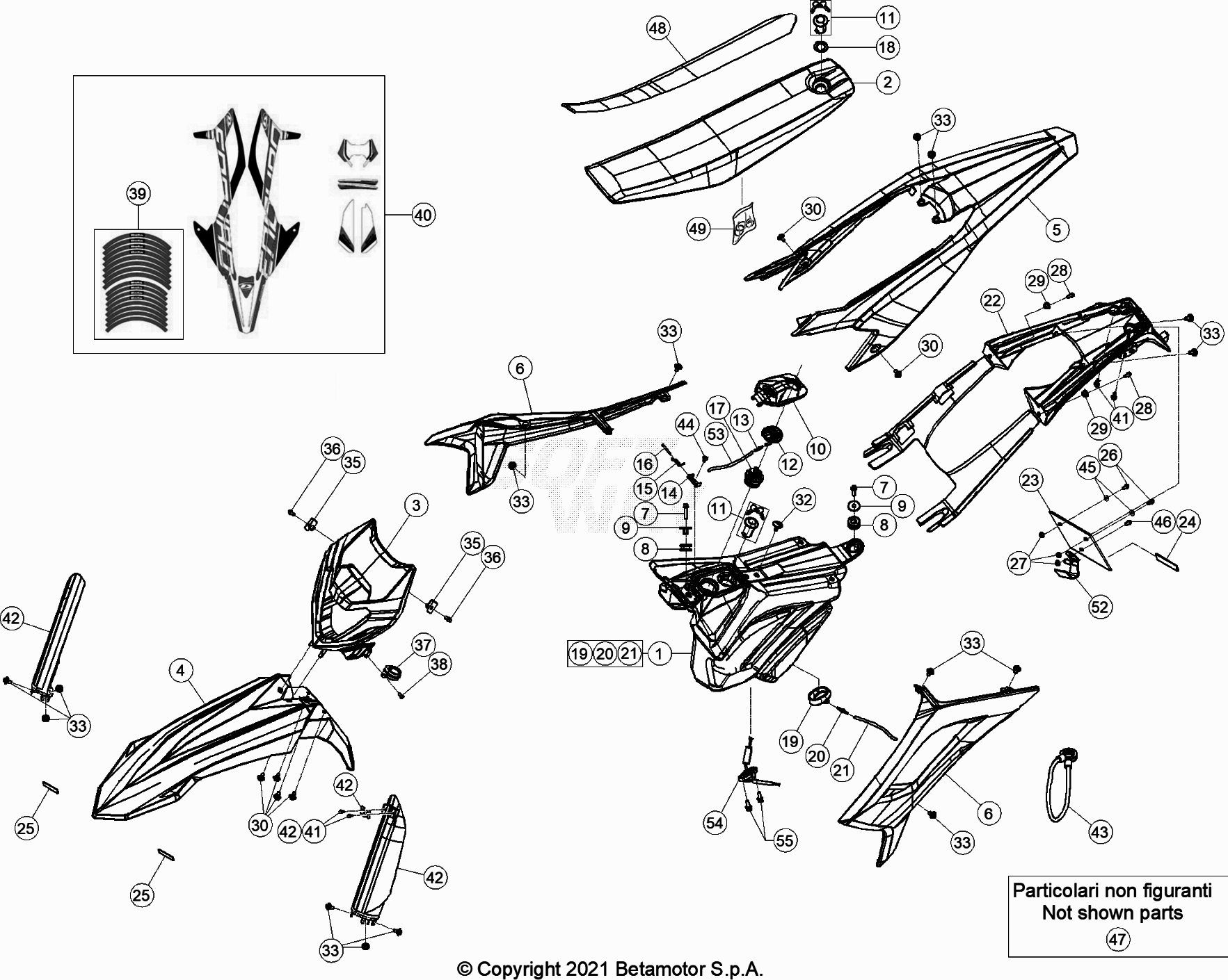 PLASTIC ACCESSORIES SEAT TANK