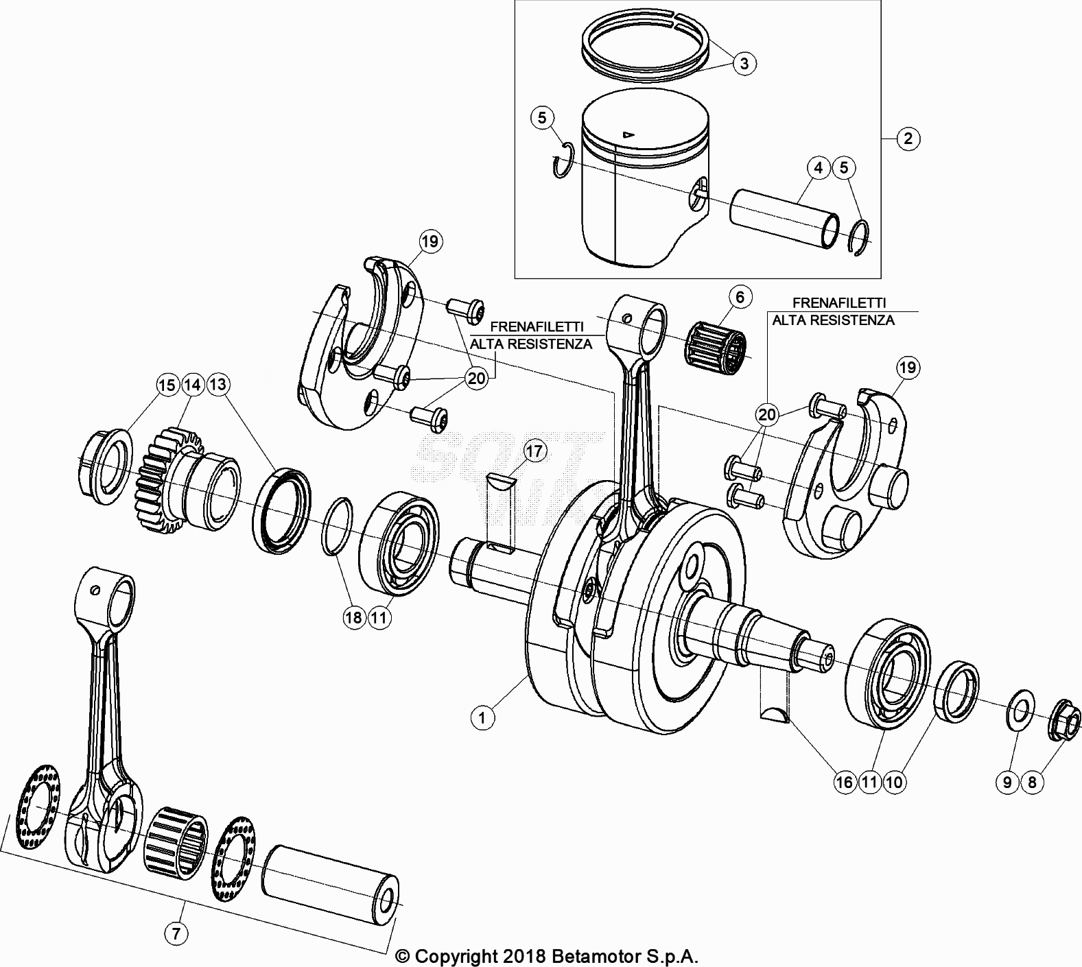 CRANKSHAFT PISTON BALANCER SHAFT