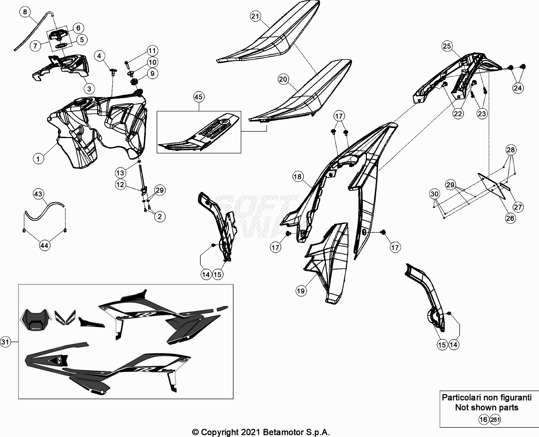 PLASTIC ACCESSORIES SEAT TANK