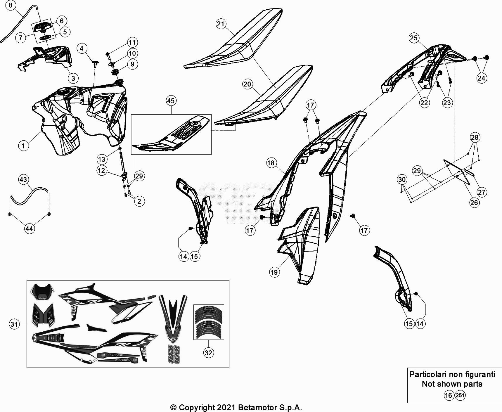 PLASTIC ACCESSORIES SEAT TANK