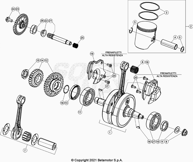 CRANKSHAFT PISTON BALANCER SHAFT
