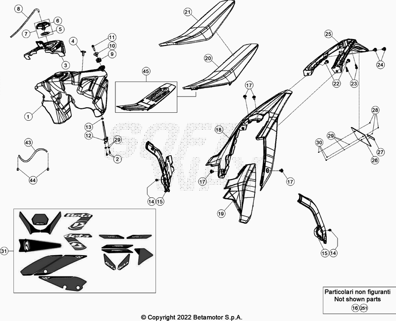 PLASTIC ACCESSORIES SEAT TANK