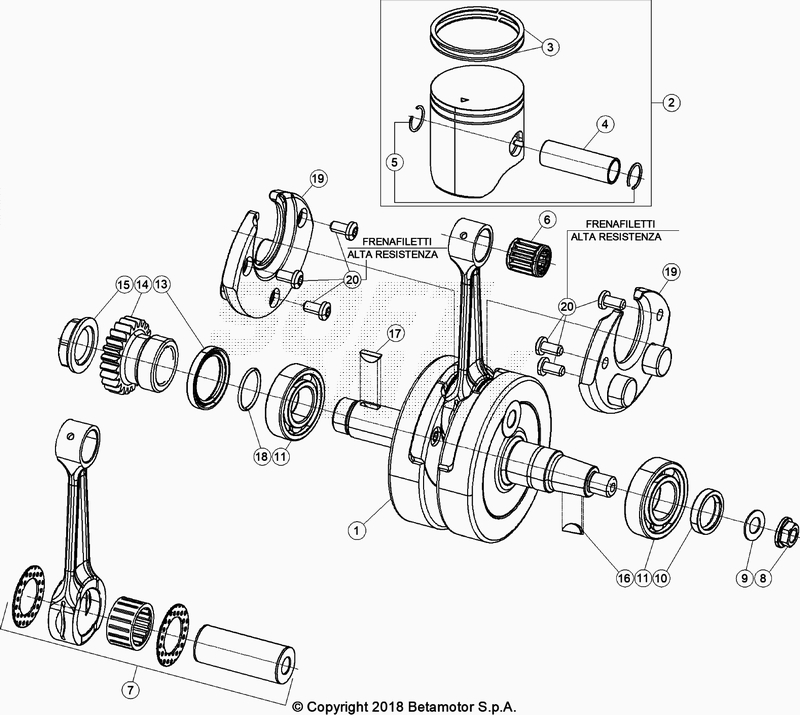 CRANKSHAFT PISTON BALANCER SHAFT