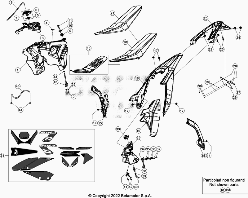 PLASTIC ACCESSORIES SEAT TANK
