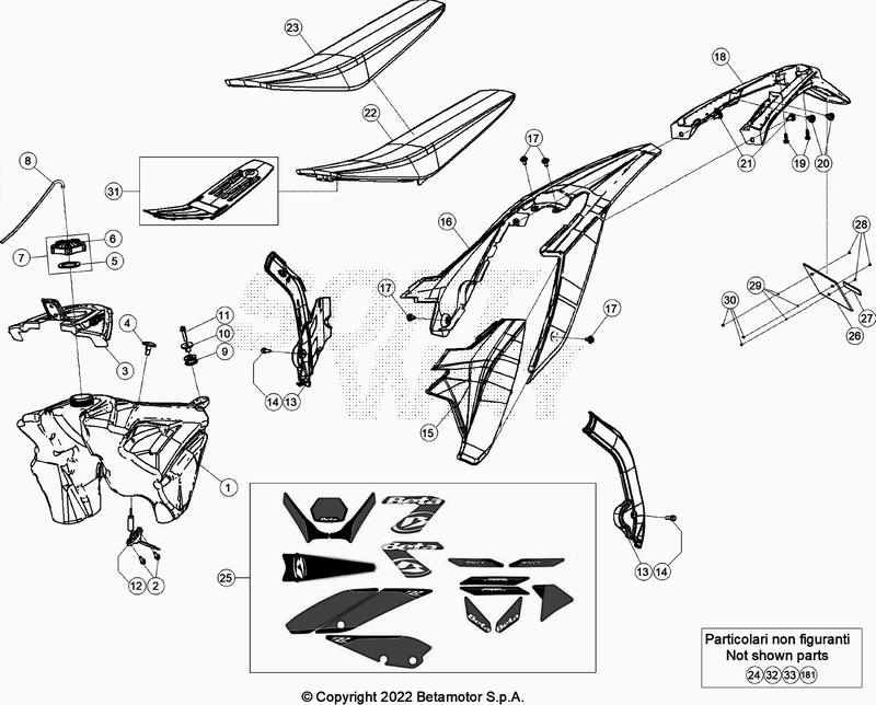 PLASTIC ACCESSORIES SEAT TANK