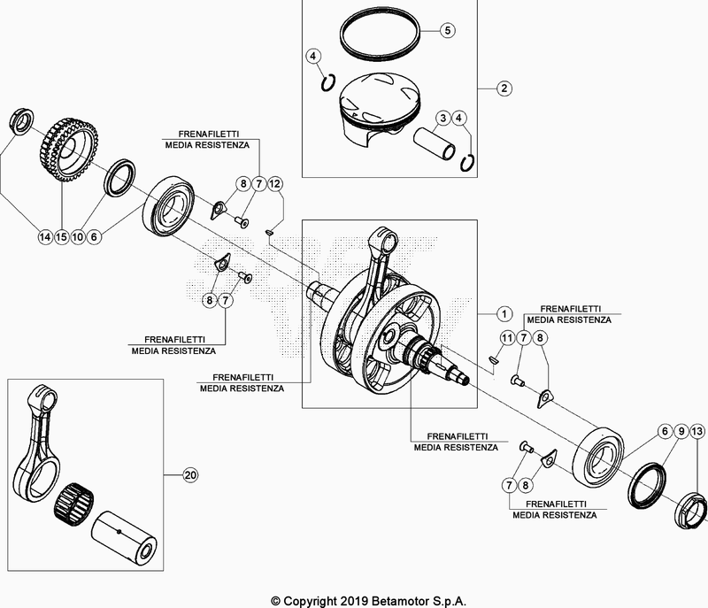 CRANKSHAFT PISTON BALANCER SHAFT