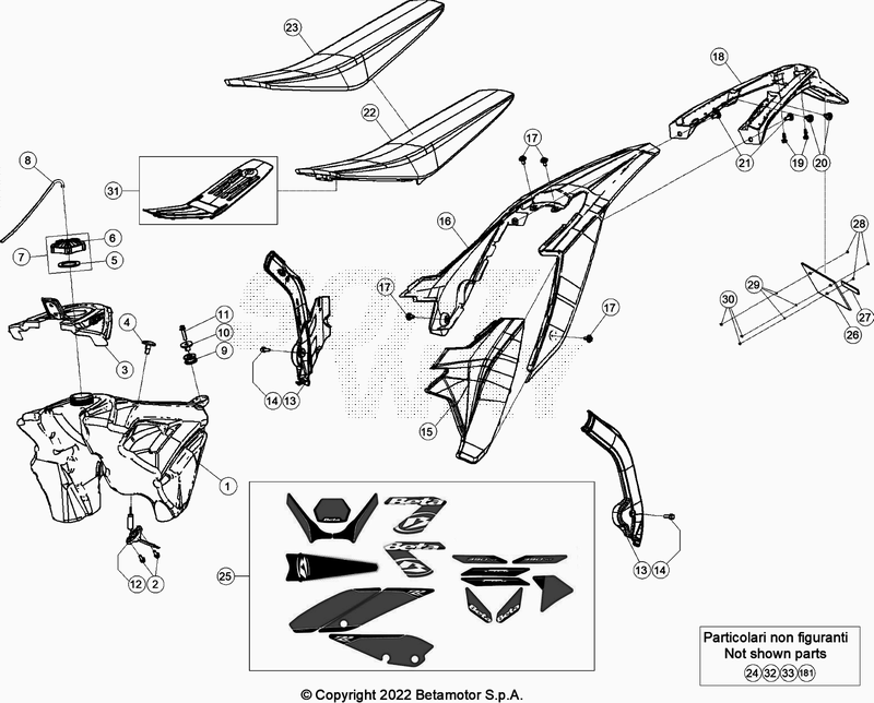 PLASTIC ACCESSORIES SEAT TANK