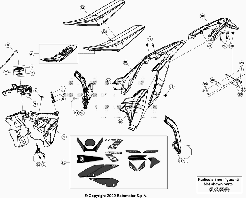 PLASTIC ACCESSORIES SEAT TANK