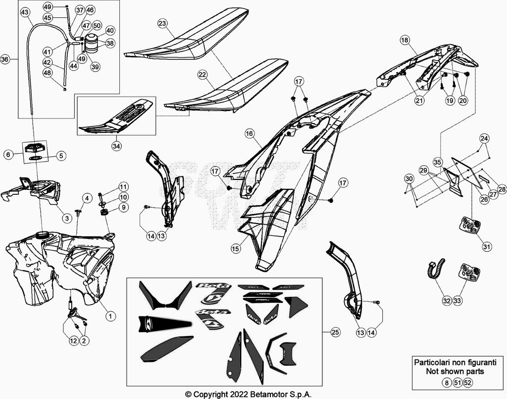 PLASTIC ACCESSORIES SEAT TANK