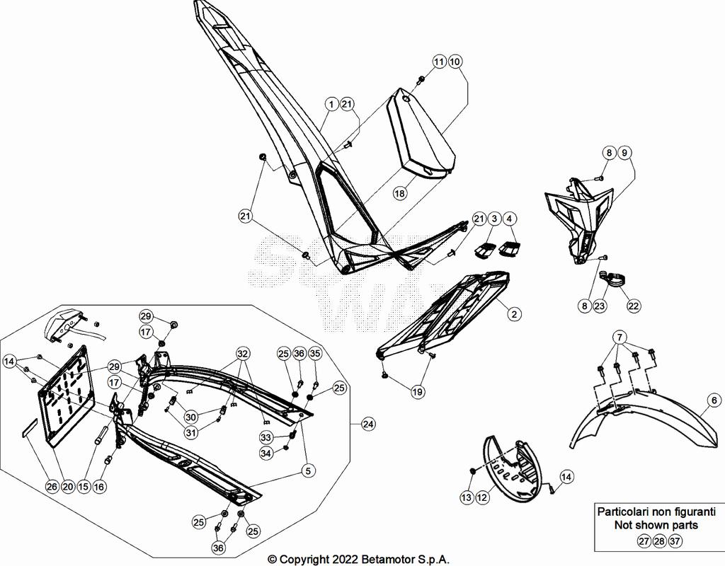 PLASTIC ACCESSORIES SEAT TANK