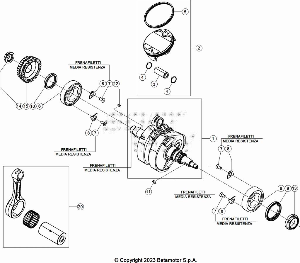 CRANKSHAFT PISTON BALANCER SHAFT