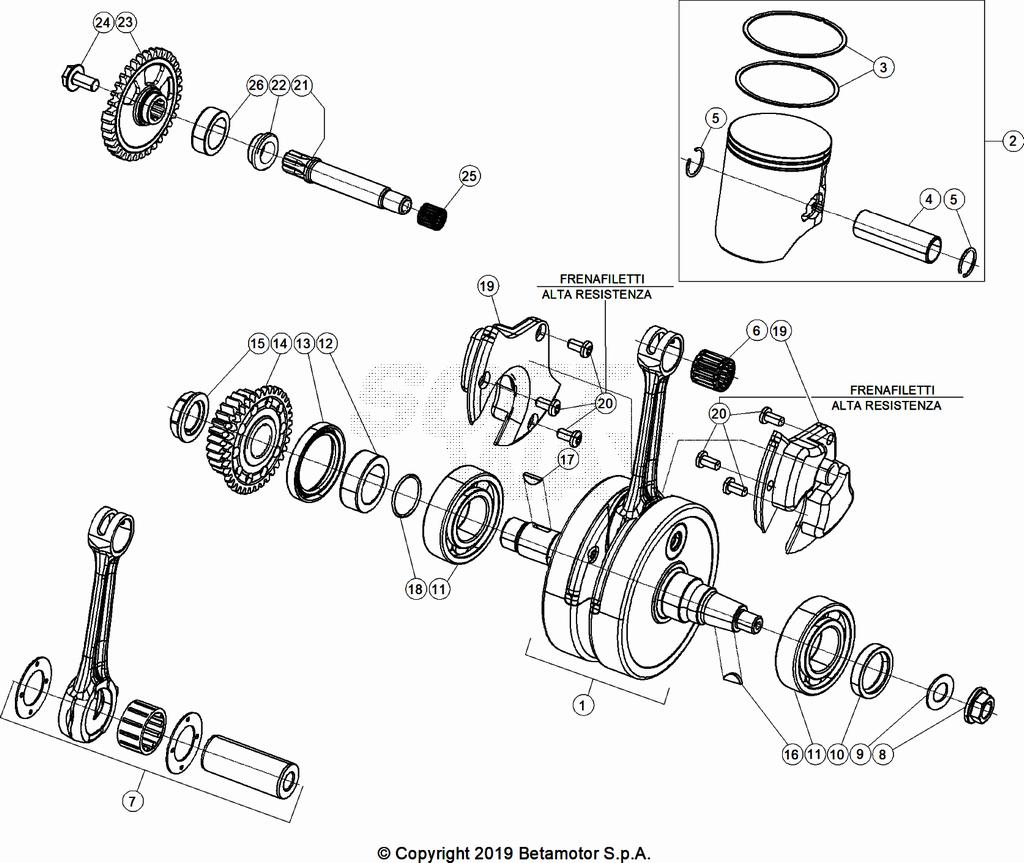 CRANKSHAFT PISTON BALANCER SHAFT