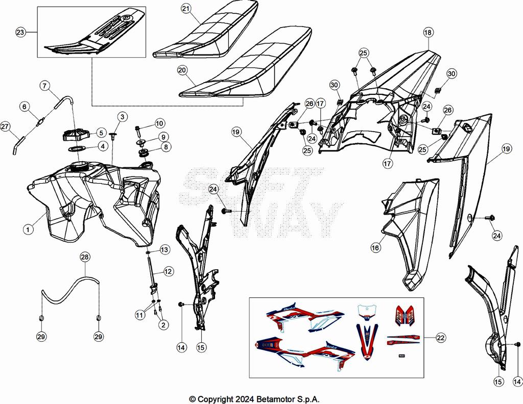 PLASTIC ACCESSORIES SEAT TANK