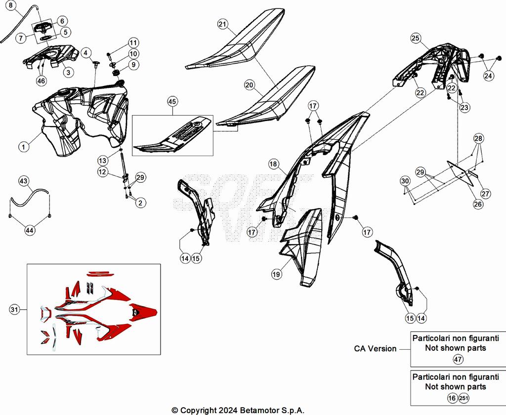 PLASTIC ACCESSORIES SEAT TANK