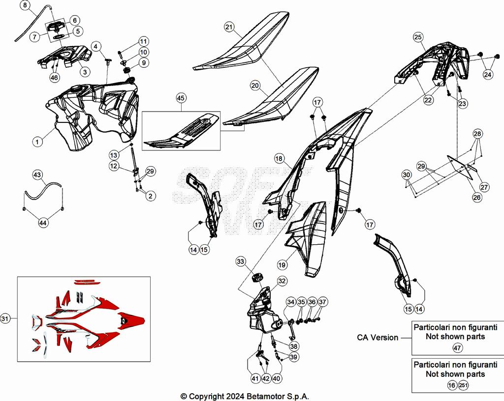 PLASTIC ACCESSORIES SEAT TANK