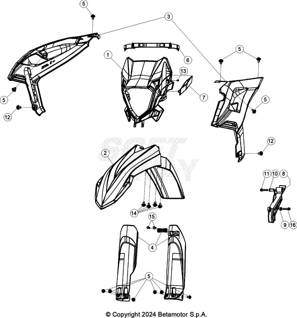 PLASTIC ACCESSORIES SEAT TANK