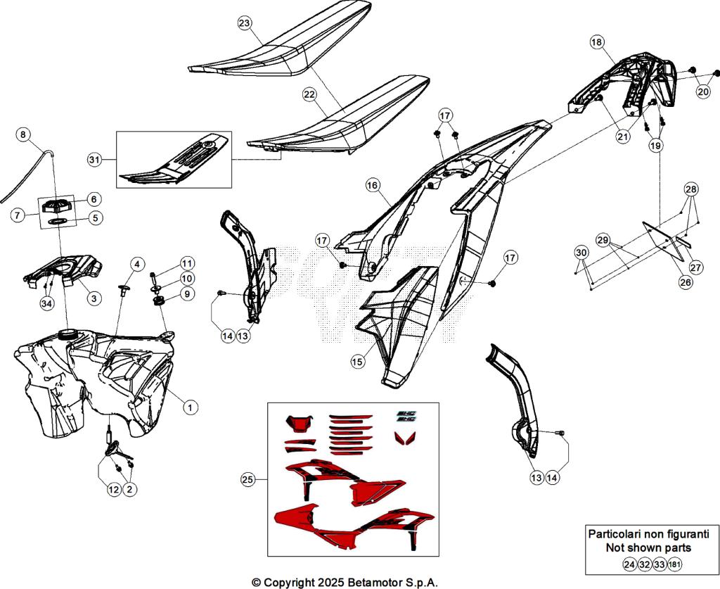 PLASTIC ACCESSORIES SEAT TANK