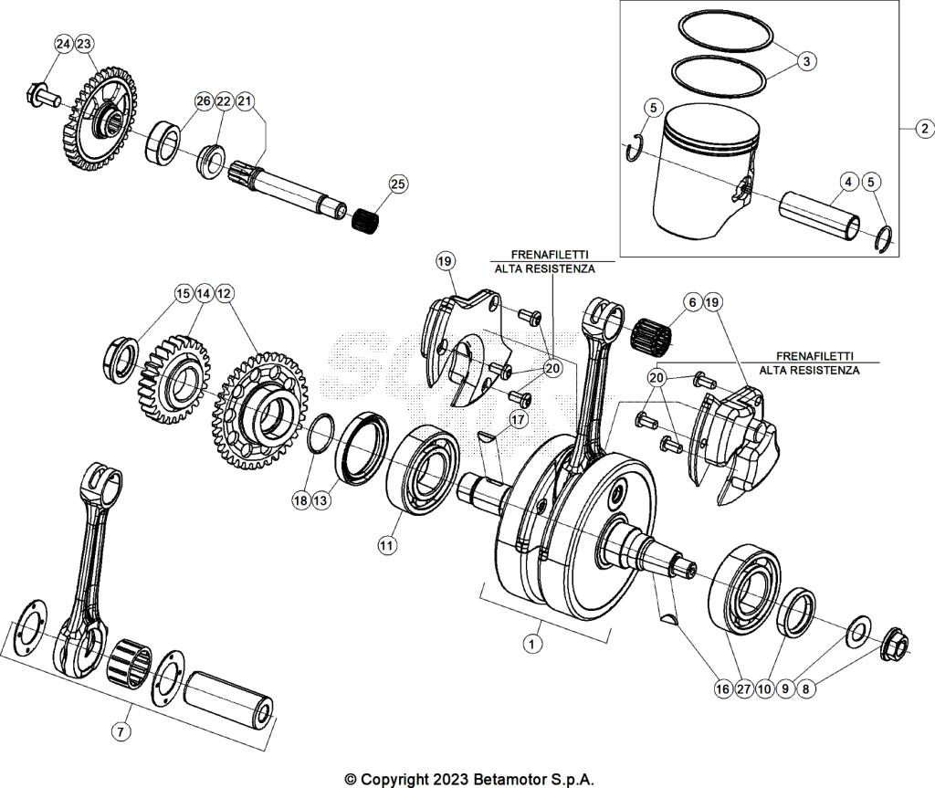 CRANKSHAFT PISTON BALANCER SHAFT