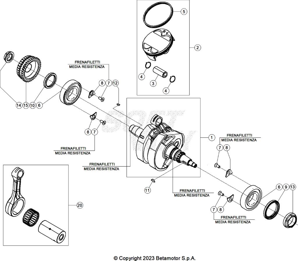 CRANKSHAFT PISTON BALANCER SHAFT
