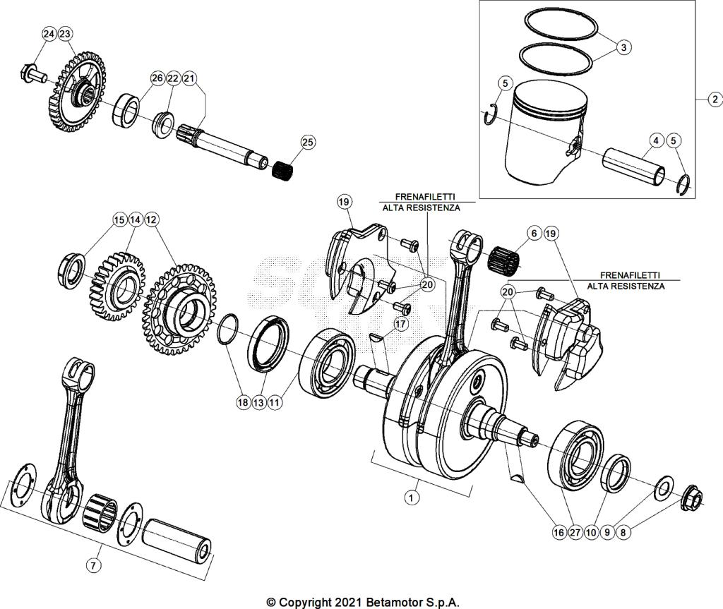 CRANKSHAFT PISTON BALANCER SHAFT