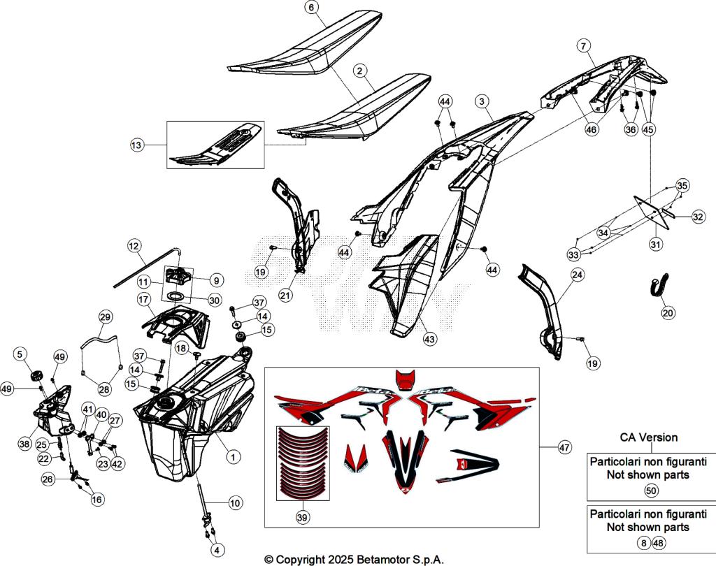 PLASTIC ACCESSORIES SEAT TANK