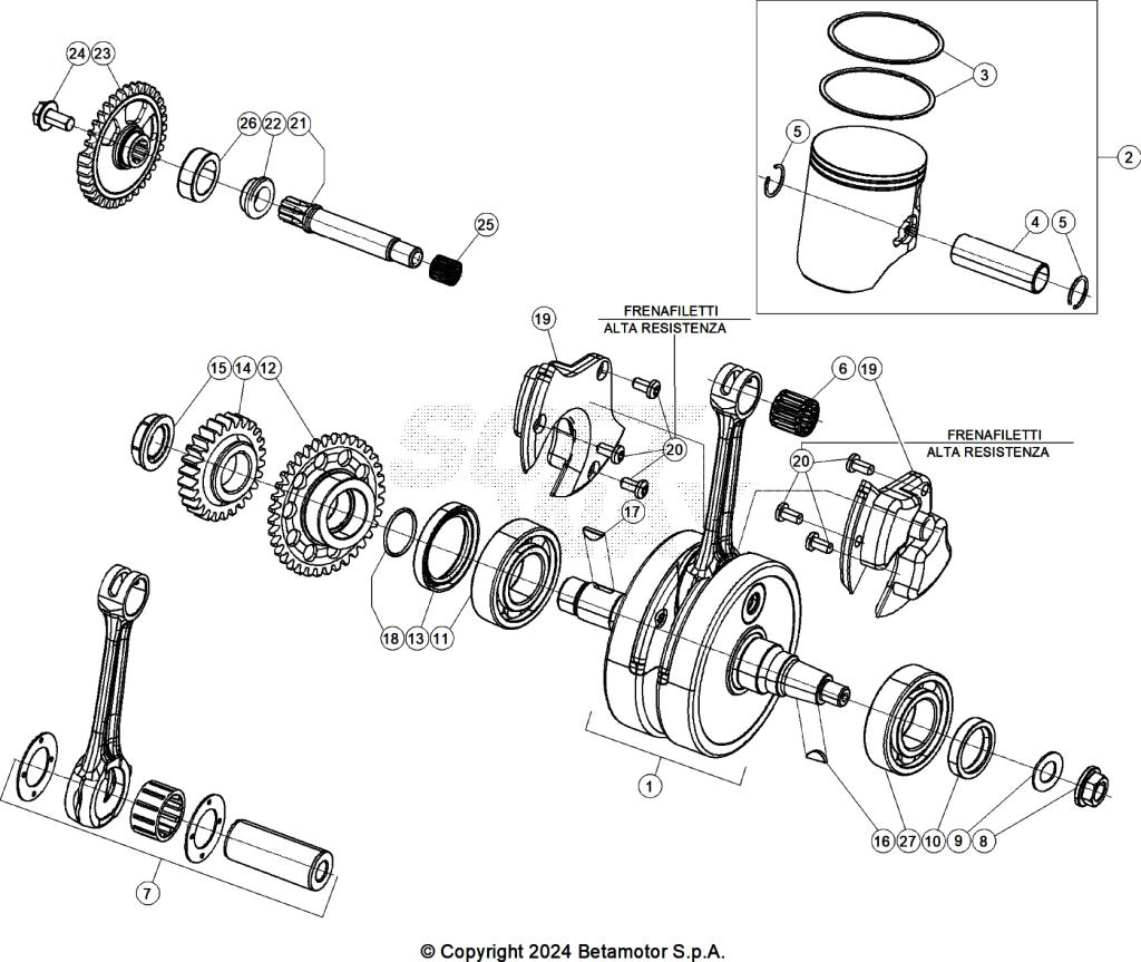 CRANKSHAFT PISTON BALANCER SHAFT