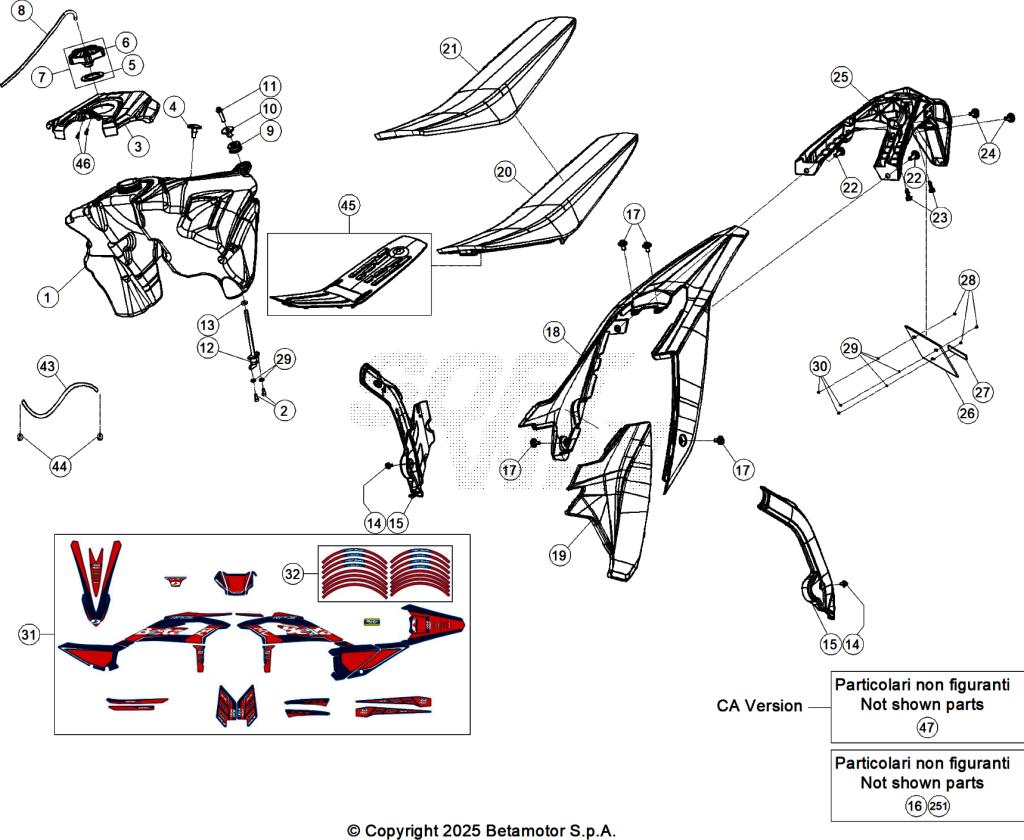 PLASTIC ACCESSORIES SEAT TANK