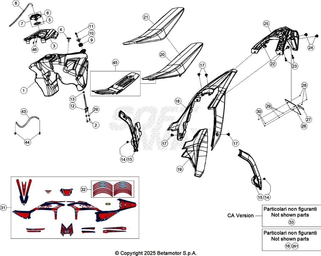 PLASTIC ACCESSORIES SEAT TANK