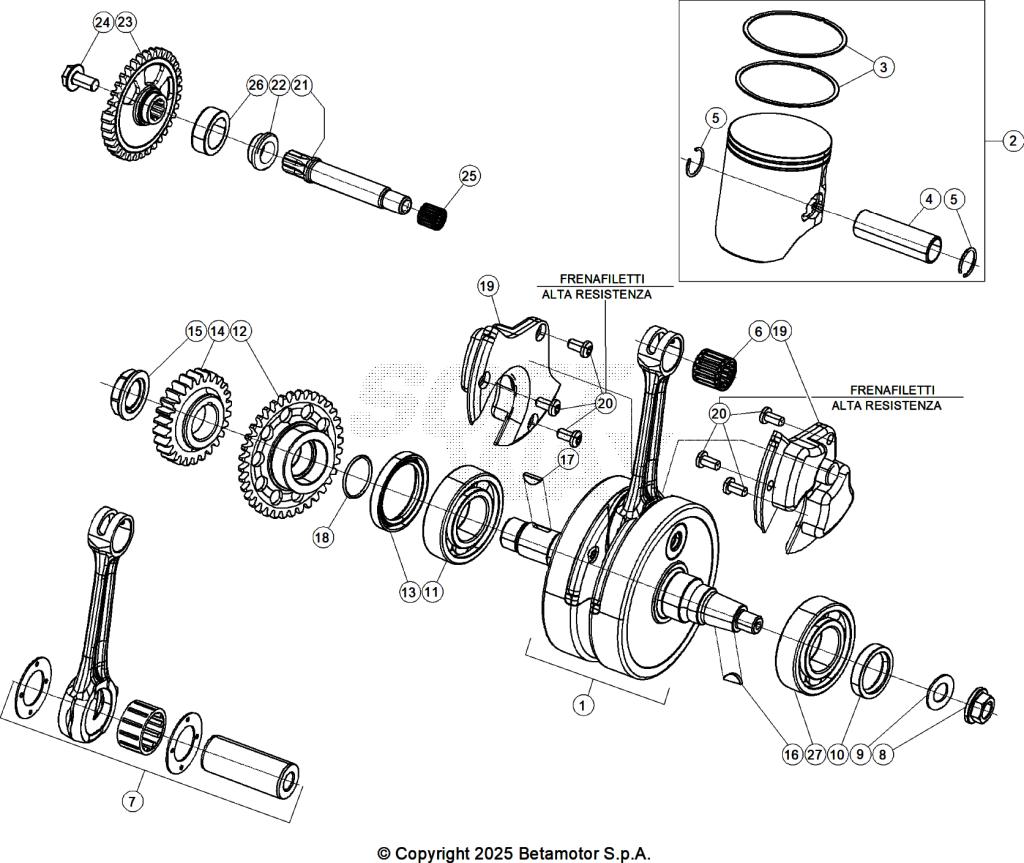 CRANKSHAFT PISTON BALANCER SHAFT