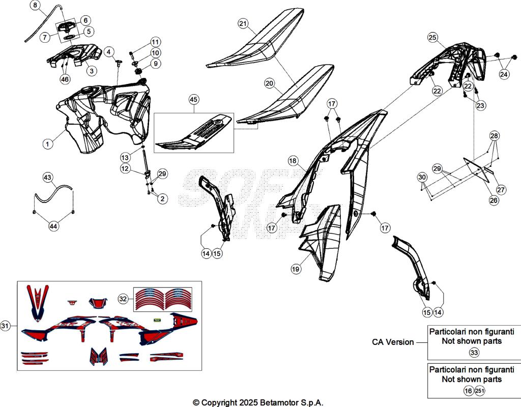 PLASTIC ACCESSORIES SEAT TANK