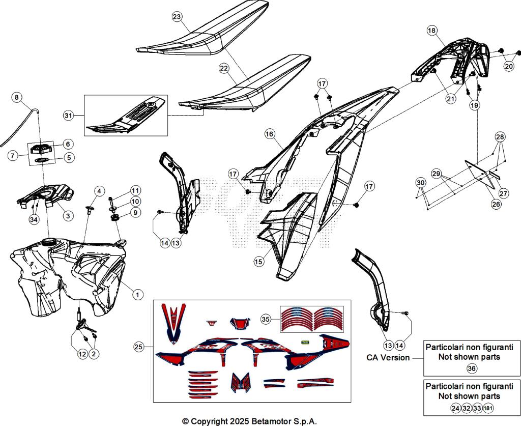 PLASTIC ACCESSORIES SEAT TANK