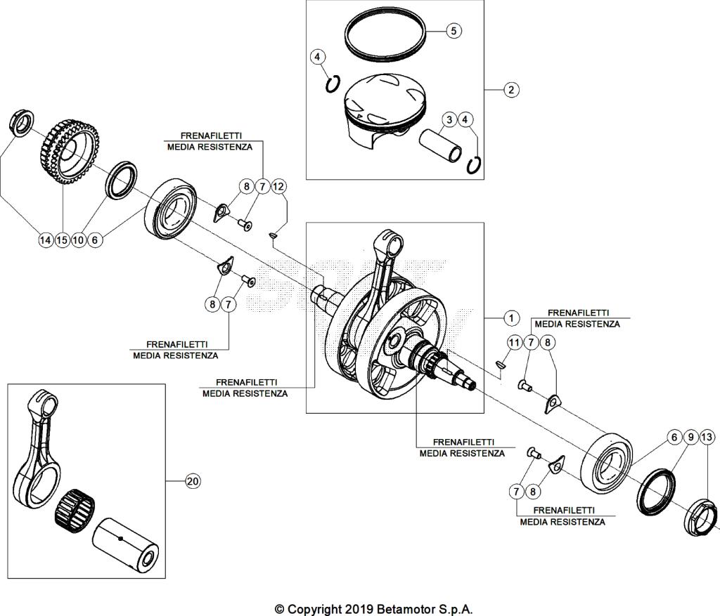 CRANKSHAFT PISTON BALANCER SHAFT