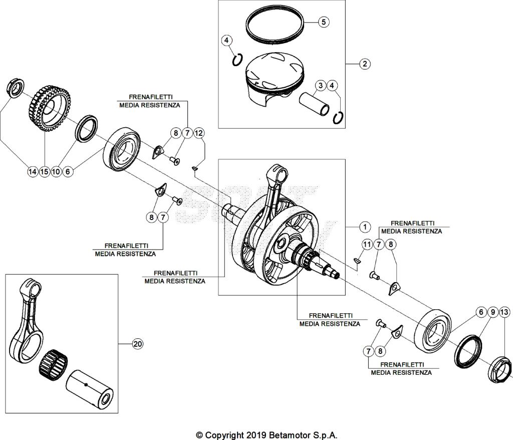 CRANKSHAFT PISTON BALANCER SHAFT